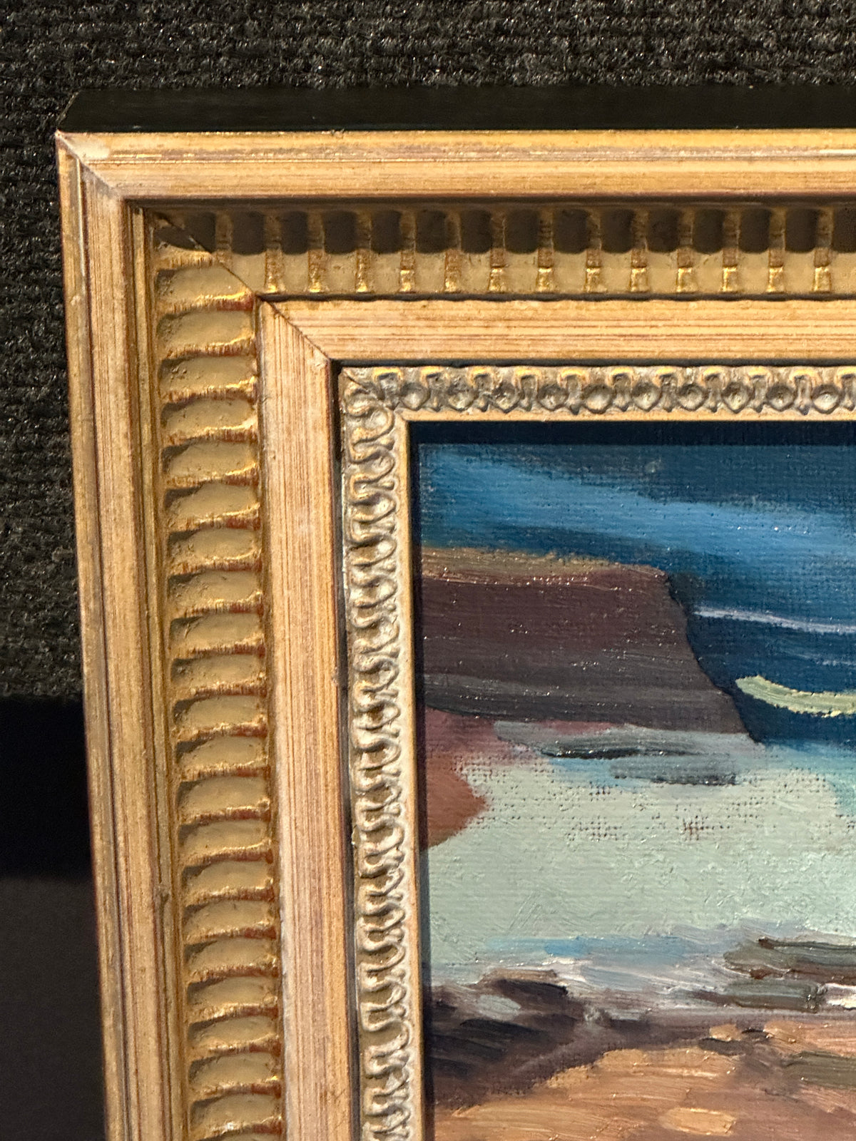 White Vintage Pickled Gold Picture Frame - Watching Waves