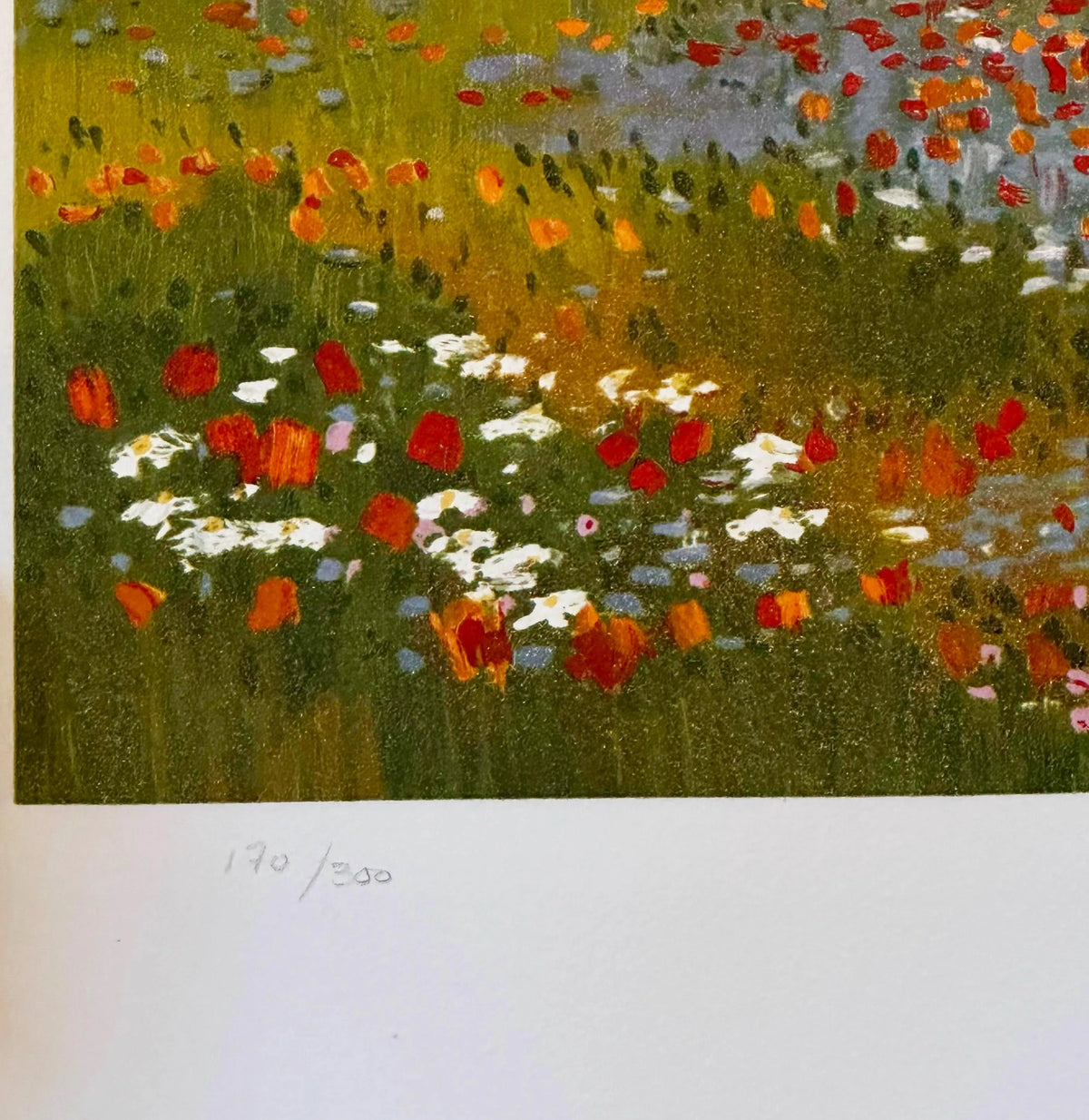 Original Poppies and Cornflowers Lithograph Print - French Floral Art