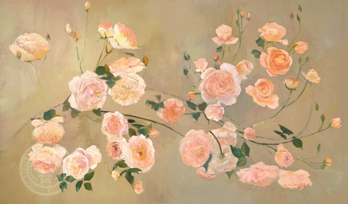 English Roses Luxury Fine Art Wall Mural Grand Format Print