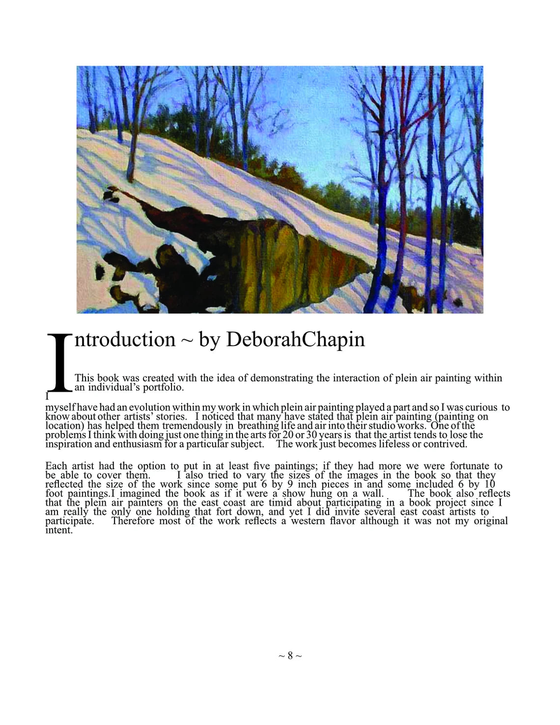 Plein Air Landscape Art Book, "Dust on My Shoes"  by Deborah Chapin