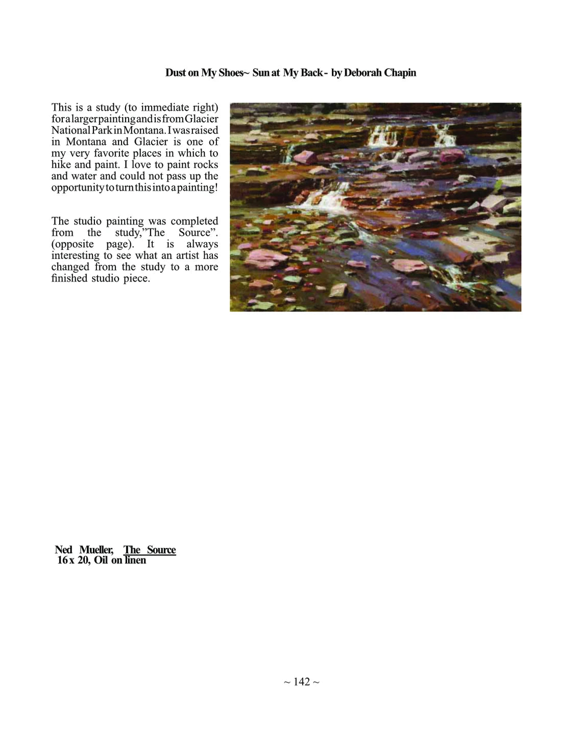 Plein Air Landscape Art Book, "Dust on My Shoes"  by Deborah Chapin