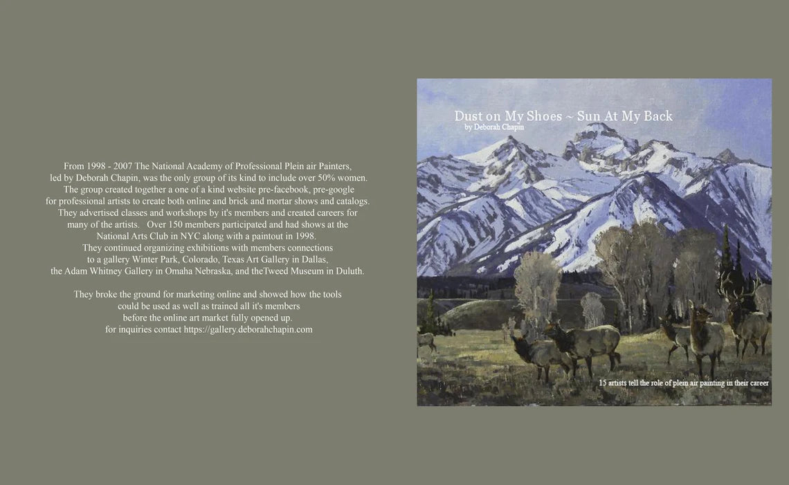 Plein Air Landscape Art Book, "Dust on My Shoes"  by Deborah Chapin