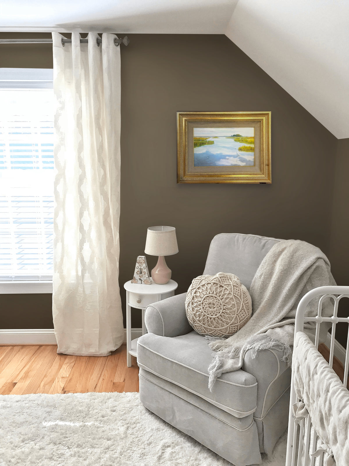 Oil Painting Canvas Print, Waterfowl Canvas Wall Art - Transitions Raw Silk Liner