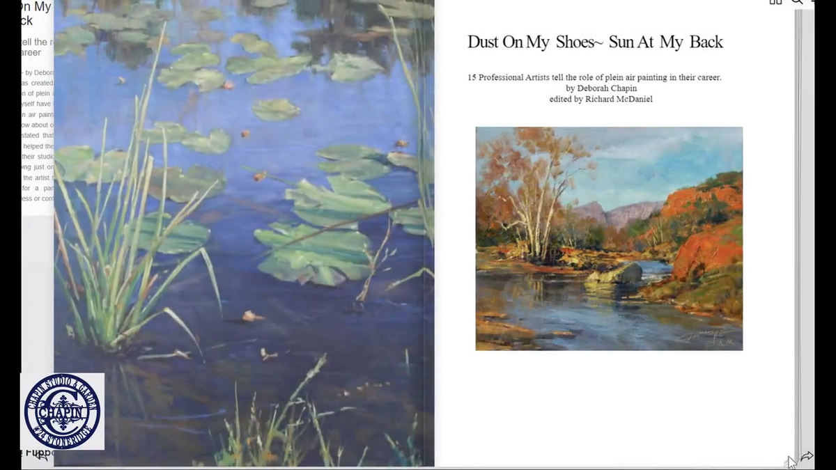 Plein Air Landscape Art Book, "Dust on My Shoes"  by Deborah Chapin